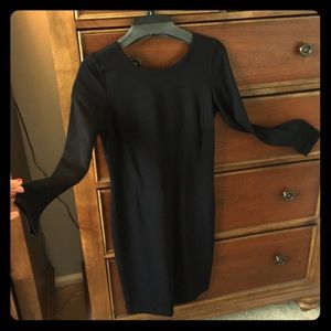 NWT Banana Republic Little Black Dress : V Back, Gold Zipper sz 6 💃🏻